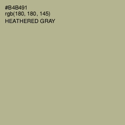 #B4B491 - Heathered Gray Color Image